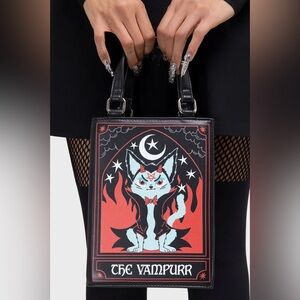 Killstar Vampurr Black and Red Book Bag | New